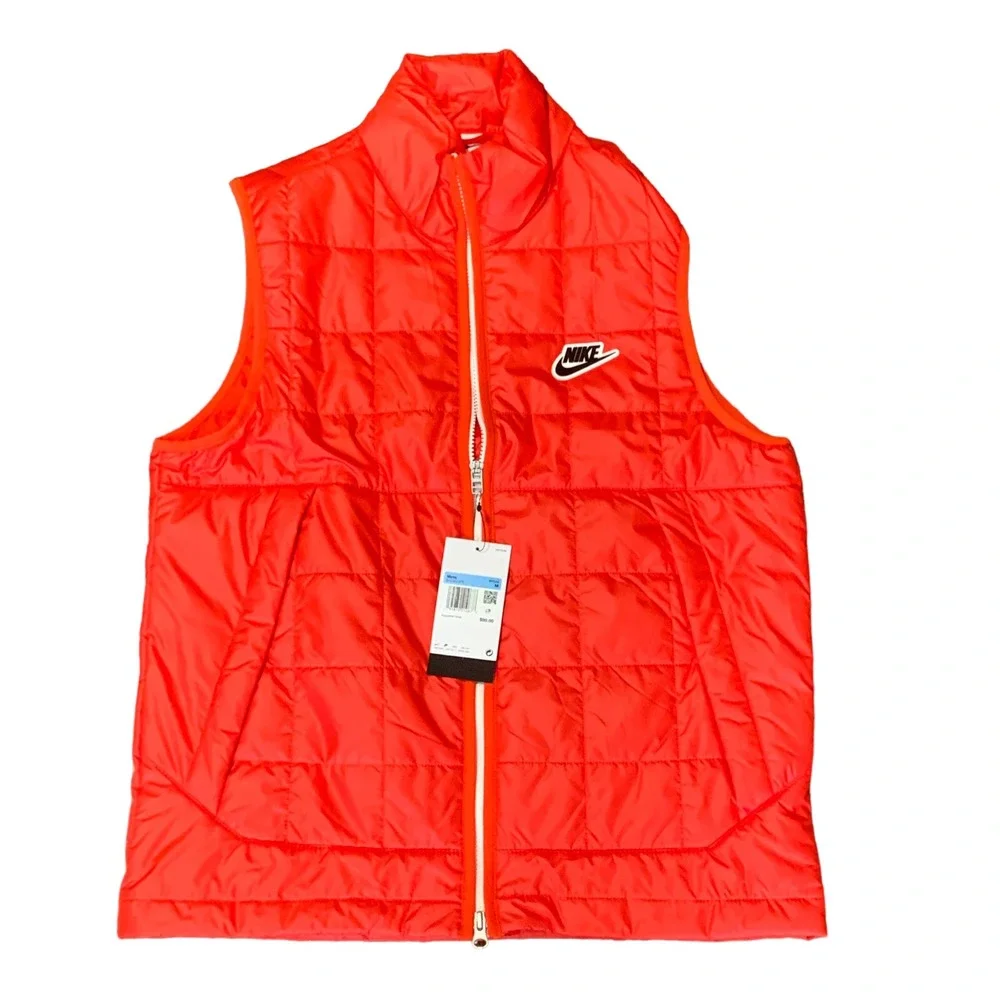 Nike Sportswear Synthetic Fill Down Orange Vest Men's Size Medium DV2929-673